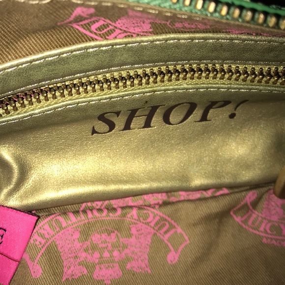 JUICY COUTURE green purse with short gold chain - Picture 4 of 6